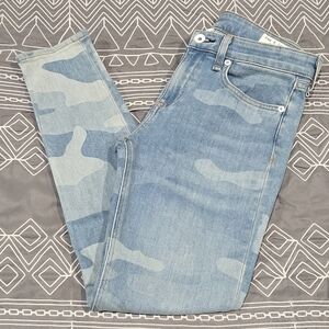 Rag & Bone Cate Midrise Ankle Skinny In Faded Camo Size 25